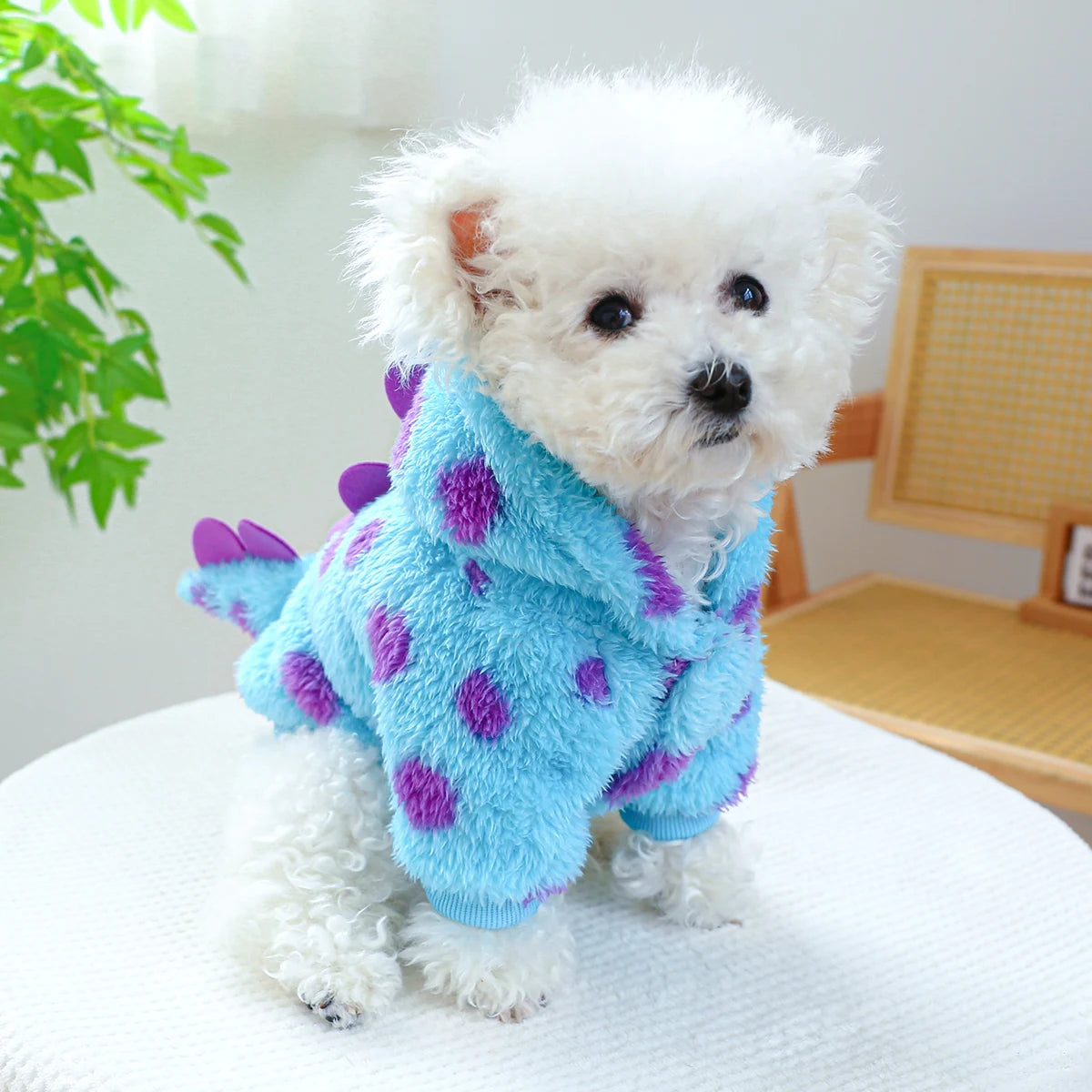Dinosaur Fluffy Jumper for small dogs