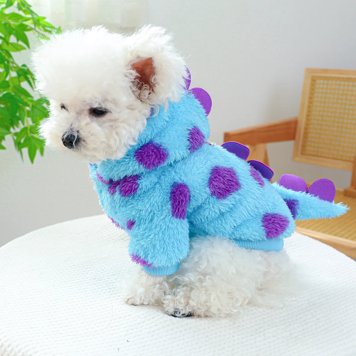 Dinosaur Fluffy Jumper for small dogs