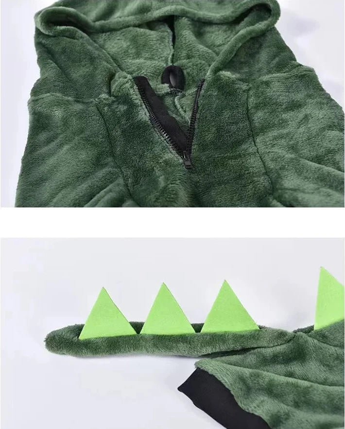 Large Dog Green Dinosaur Jumper