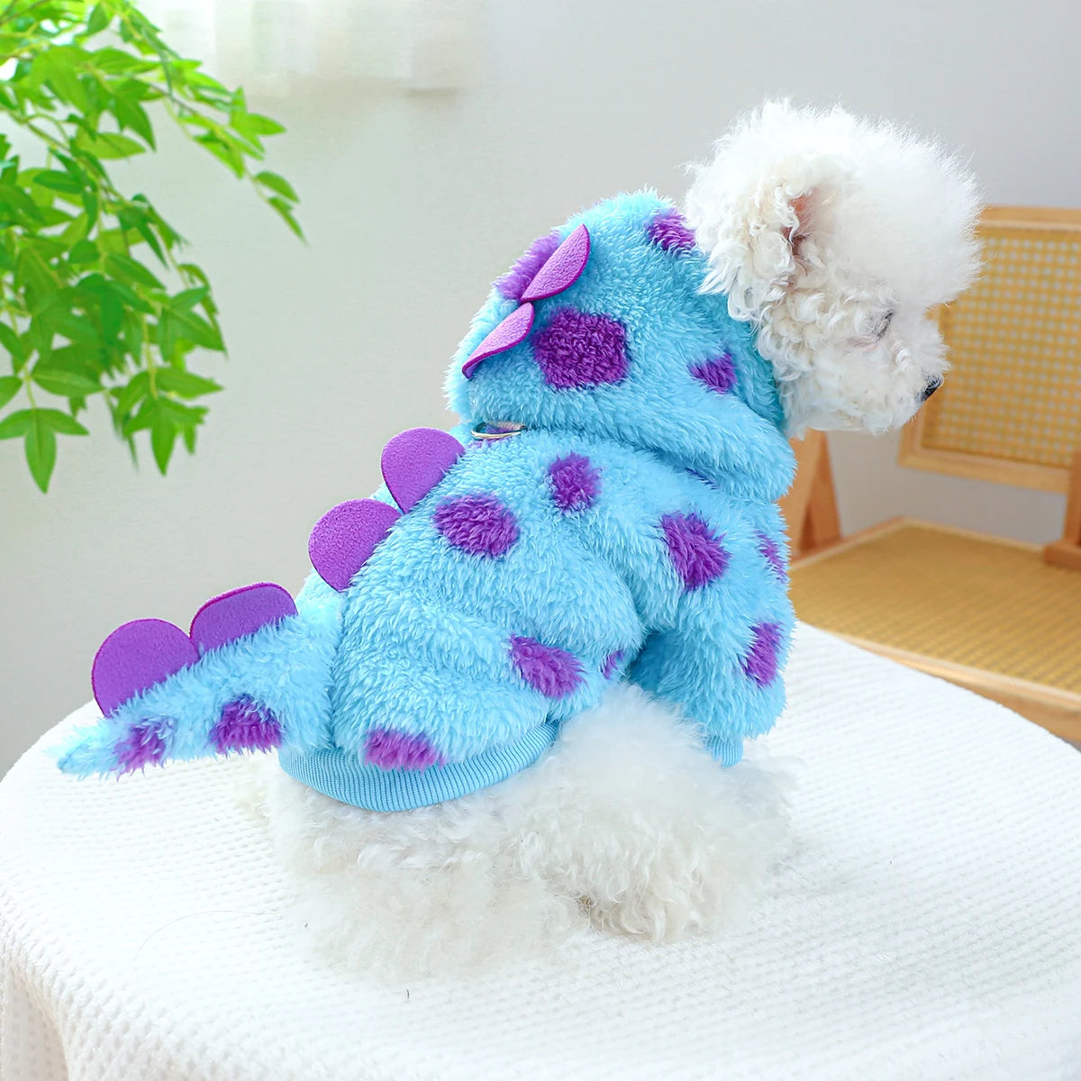 Dinosaur Fluffy Jumper for small dogs