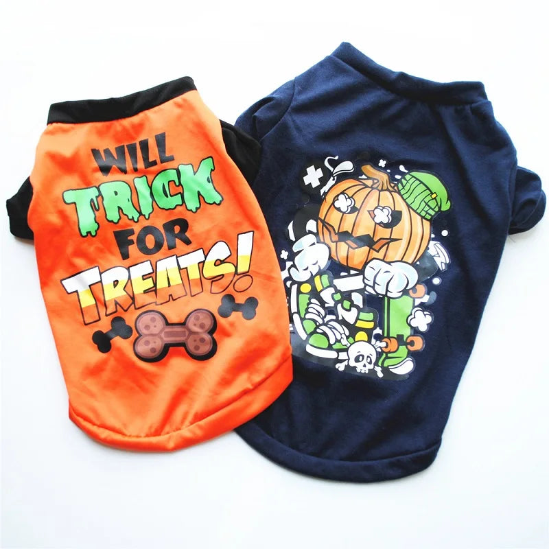 Haloween Cotton T-Shirt for small pets