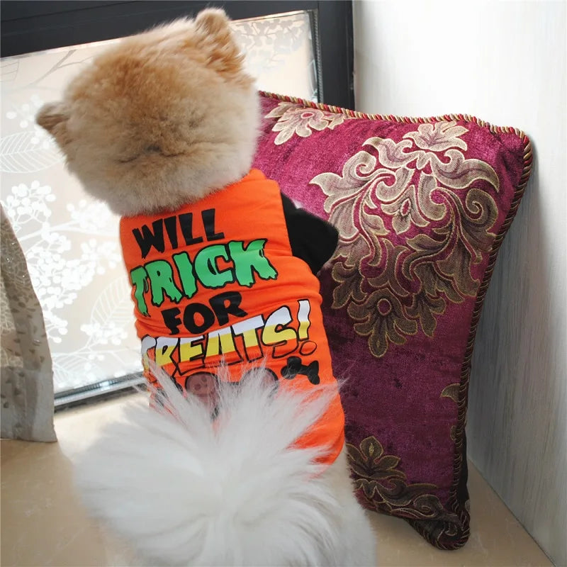 Haloween Cotton T-Shirt for small pets