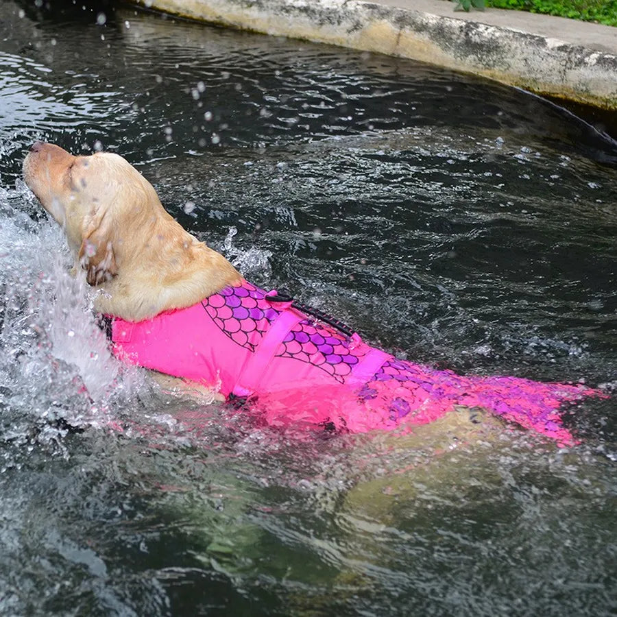 Mermaid Dog Life Jacket Harness