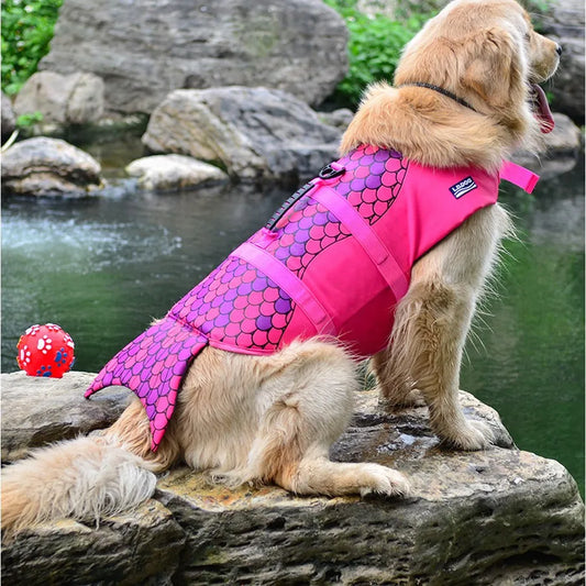 Mermaid Dog Life Jacket Harness