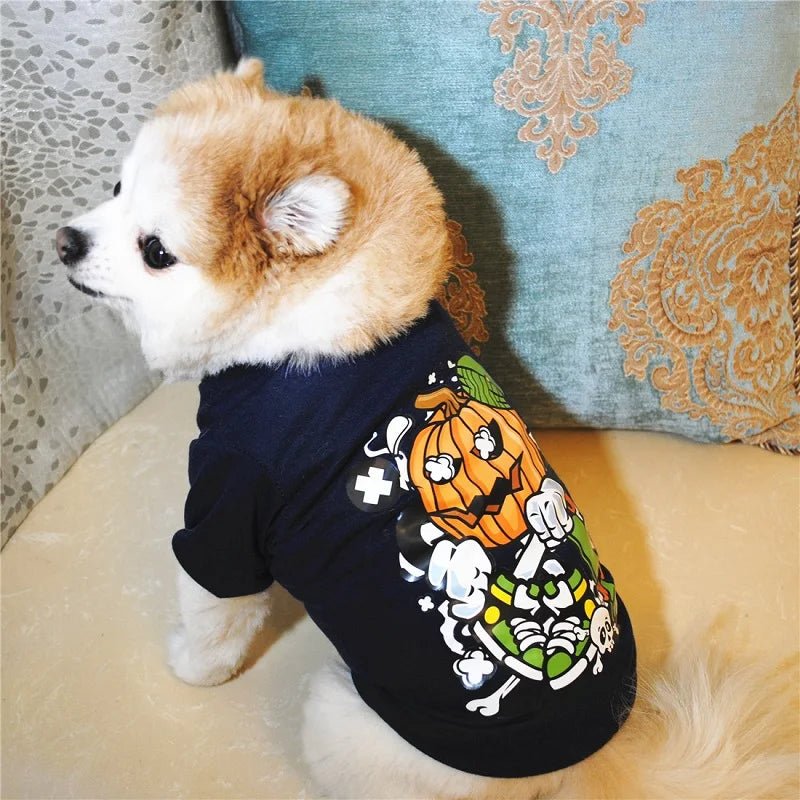 Haloween Cotton T-Shirt for small pets