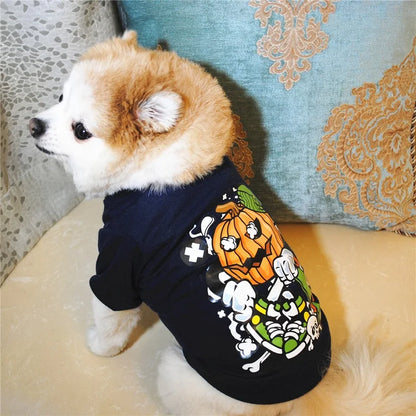 Haloween Cotton T-Shirt for small pets