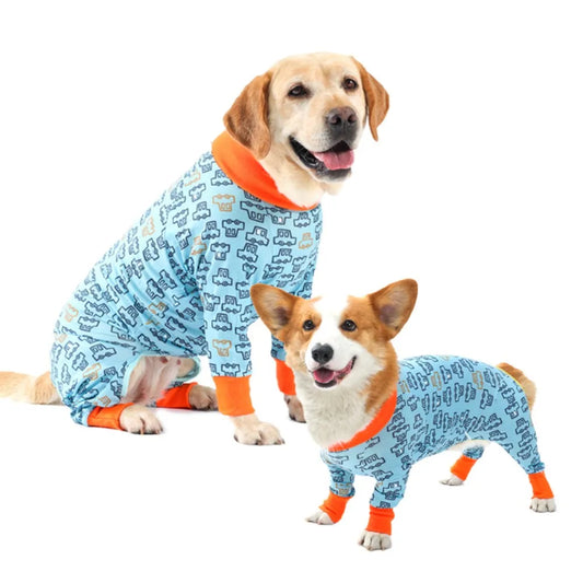 Car Printed Dog Pyjama