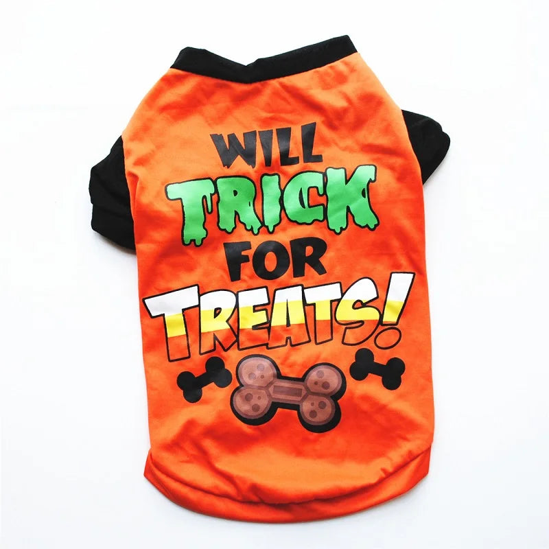 Haloween Cotton T-Shirt for small pets