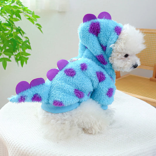 Dinosaur Fluffy Jumper for small dogs