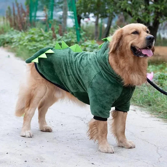 Large Dog Green Dinosaur Jumper