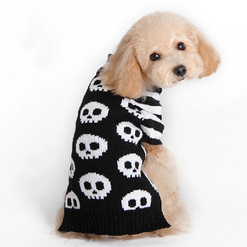 Halloween Dog Skull Knitted Jumper