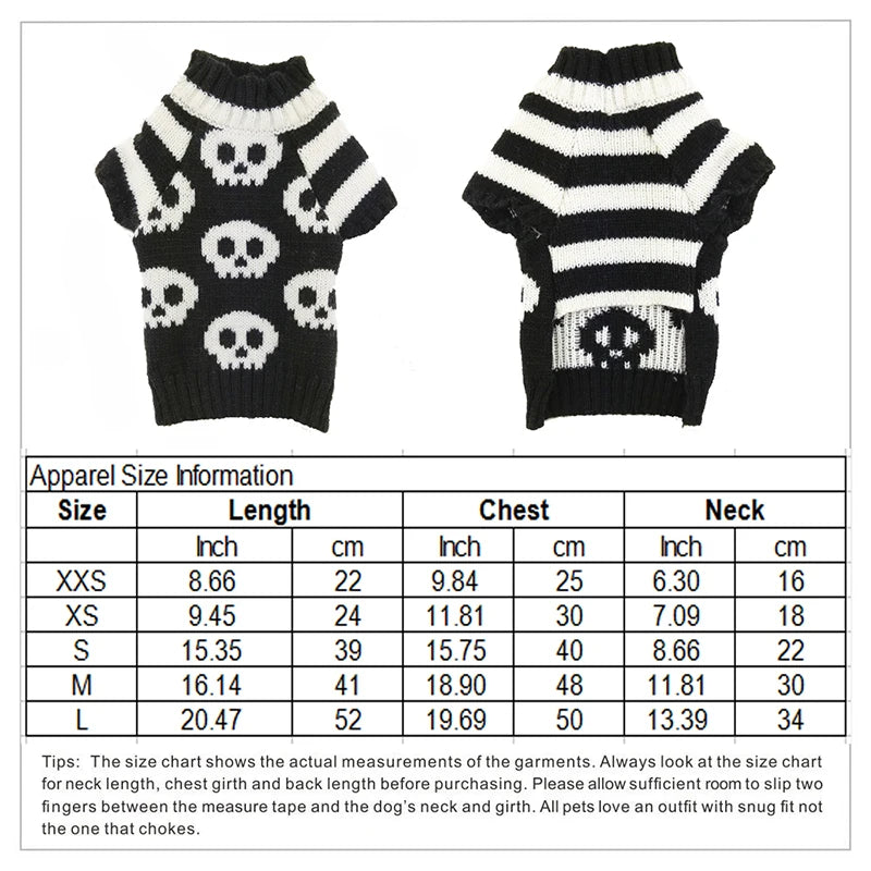 Halloween Dog Skull Knitted Jumper