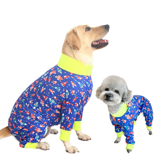 Rocket Ship Printed Dog Pyjama