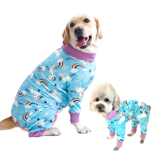 Unicorn Printed Dog Pyjama